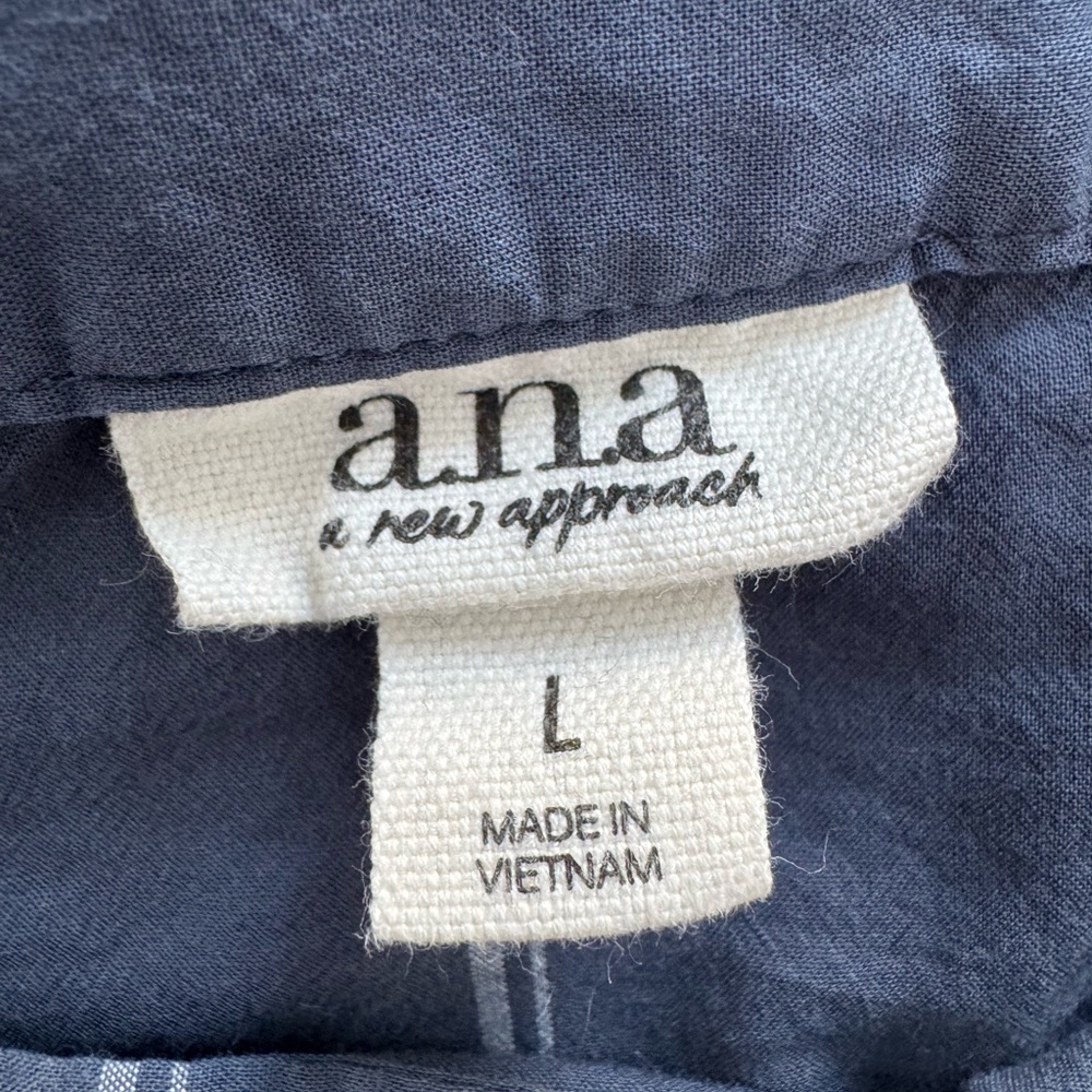 a.n.a Charcoal Checkered Blouse - Picture 5 of 6